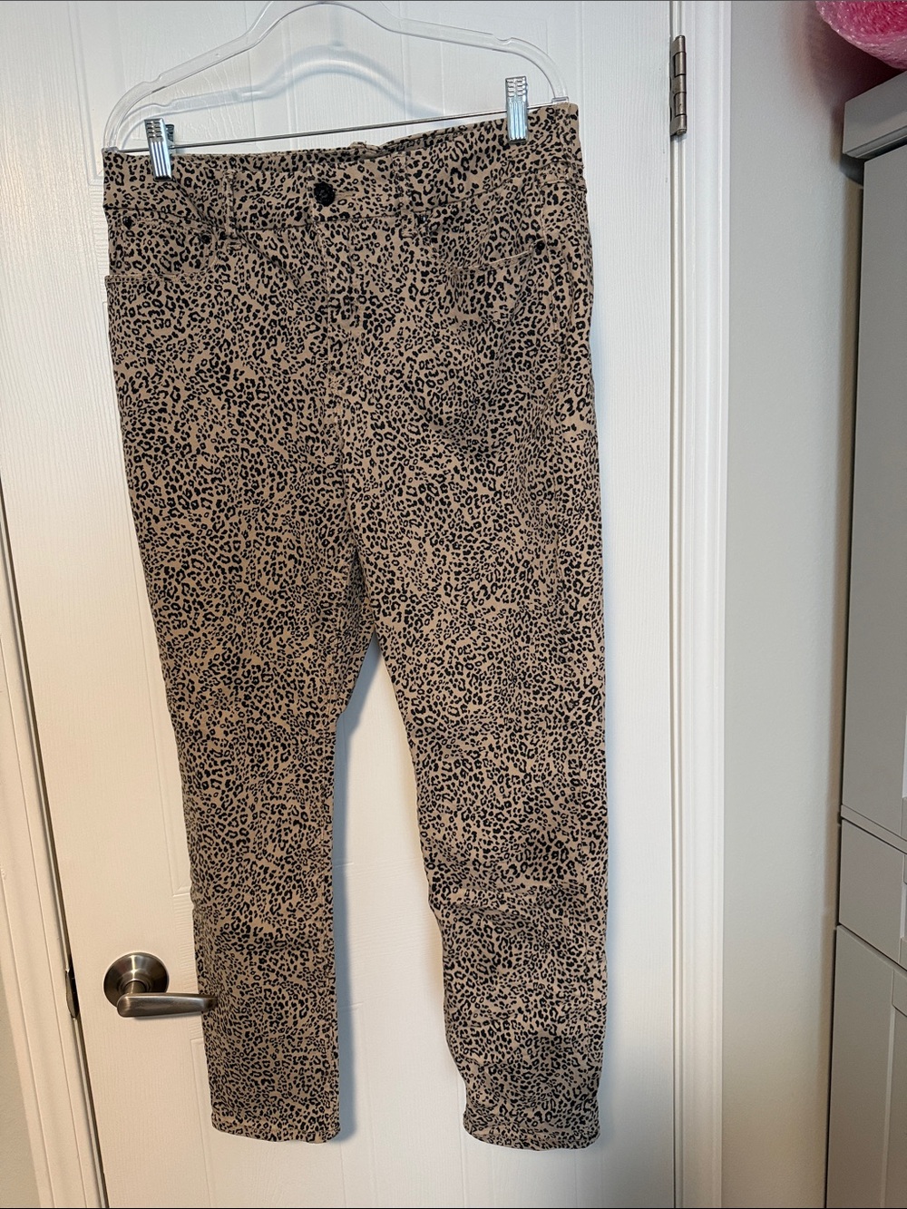 Seven7 Leopard Print Skinny Jeans - Tan and Black